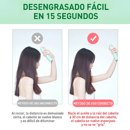 Spray de Volumen Fluffy™ | Levantamiento Instantáneo en Raíces y Control del Aceite