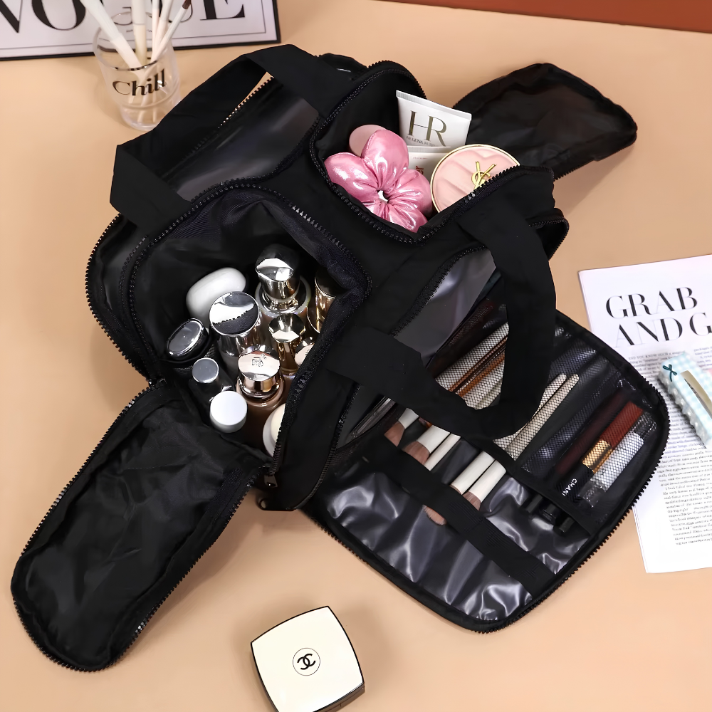 Neceser de Viaje Grande – Organizador de Maquillaje con Múltiples Bolsillos