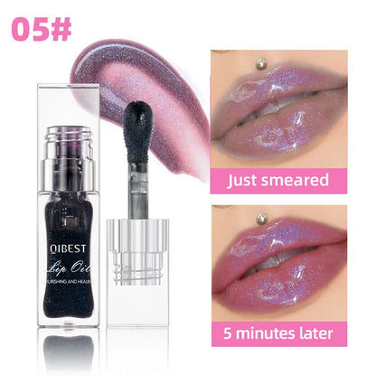1Pc Temperature Color Change Lip Oil Lipgloss Moisturizing Lasting Pink Clear Lip Glaze Pearlescent Lipgloss Makeup New